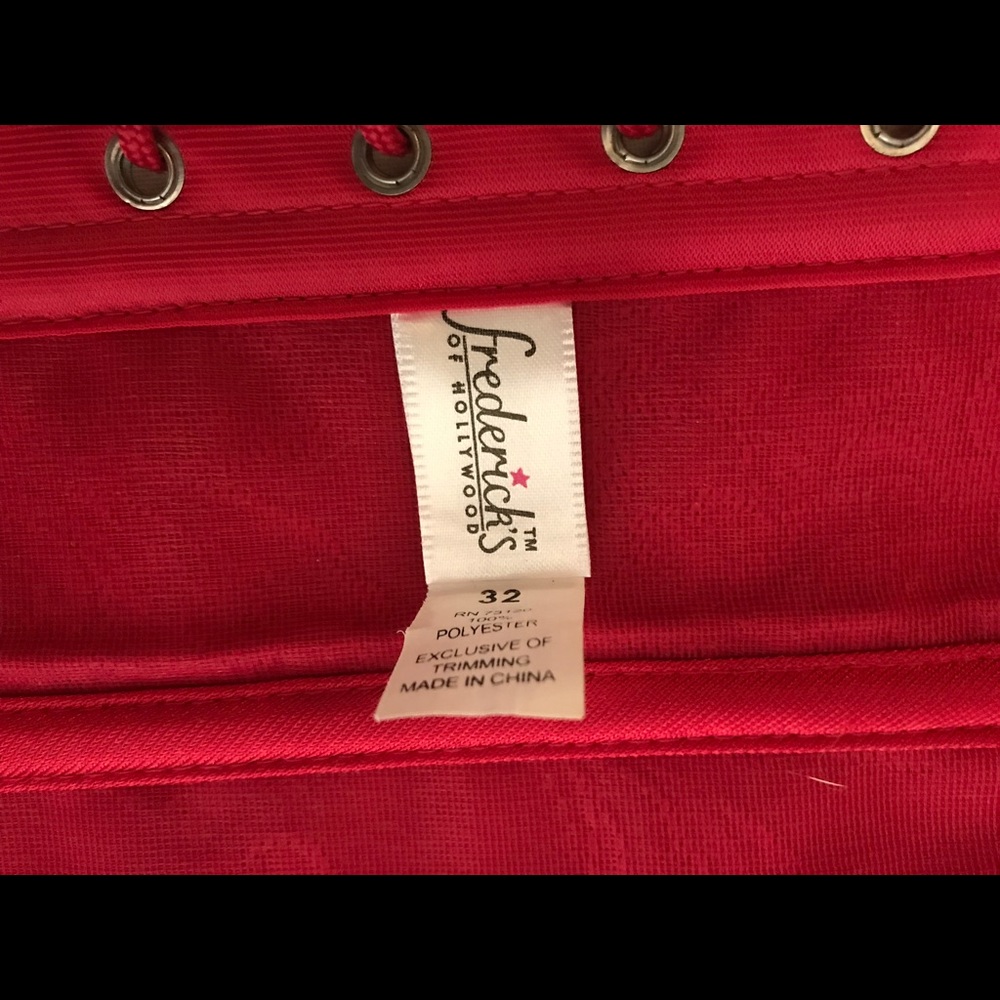 Frederick’s of Hollywood Red Bustier size 32